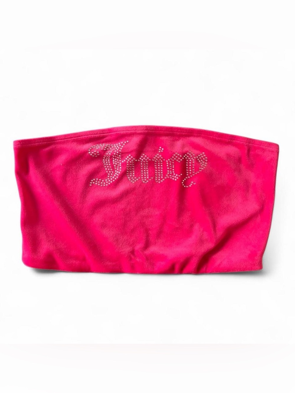 Juicy Couture Hot Pink Rhinestone Logo Bandeau